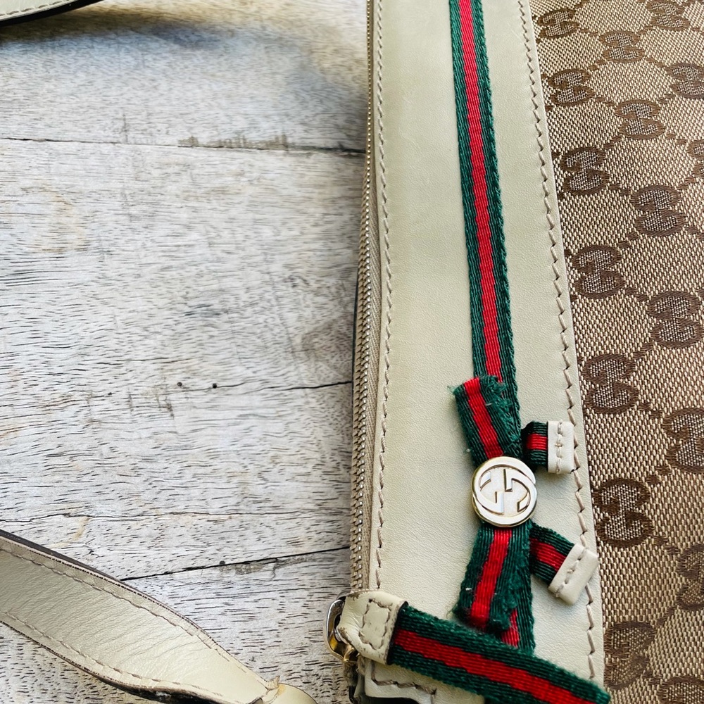 Authentic Gucci Sherry Line Monogram Crossbody Bag - Picture 14 of 16